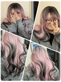ピンクミルクティー☆黒メッシュ