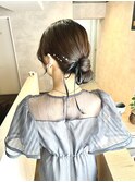 シニヨン/アップスタイル/リボン/金箔/satsuki