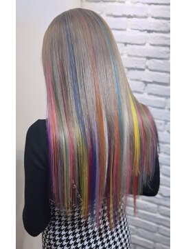 グラス 春吉2号店(glass) ケアブリーチ/ハイトーンカラー/シールエクステ/派手髪