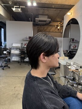 メンズ/メンズカット/韓国風マッシュ/センターパート