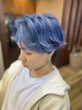 メンズセンターパート