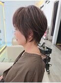 イメチェンウルフショートレイヤーカット30代40代50代田嶋C