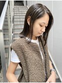 オリーブグレージュ/髪質改善/縮毛矯正/ミディアムボブ