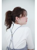 ポニーテール/大人可愛い/モテ髪カタログ/小顔/ウルフカット