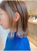 『December』色素薄めのミルクティーベージュインナーカラー