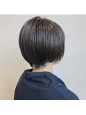 地毛風カラー×伸ばしかけショートボブ