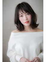 カバーヘア イヴ 戸頭店(COVER HAIR EVE) 斜めバングxダークカラーの小顔ネオウルフY戸頭30代40代50代