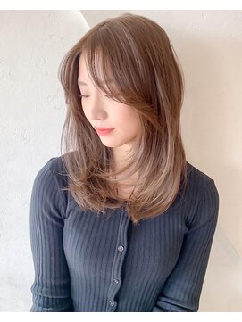 オーブ ヘアー セレーヌ 新百合ヶ丘店(AUBE HAIR sereine) 20代・30代_小顔レイヤーストレート