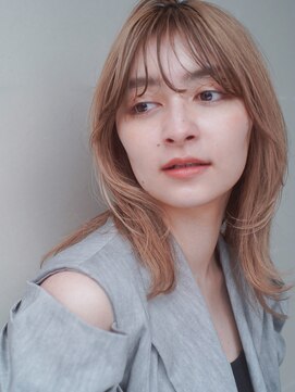 レジュアル(RESSUAL) グレージュ 大人かわいい フェザーバング セミロング