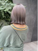 切りっぱなしボブ×シルバーグレージュ＊