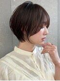 前髪×小顔ショート×ショコラブラウン/ヘルシースタイル/横浜