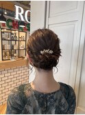 結婚式のヘアセット × アップスタイル