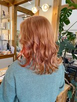 ギャラクシー ヘアードレッサーズ(galaxy hairdressers)&nbsp;オレンジベージュカラーイヤリングカラーオレンジ