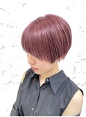 春色！ショートボブ×ペールピンク