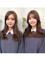 ミラリー トウキョウ(Mirareee Tokyo)&nbsp;20代30代40代◎前髪パーマグレーベージュレイヤーロング黒髪