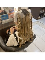 スパイア(SPIRE)&nbsp;ふわっと編みたらしハーフツイン