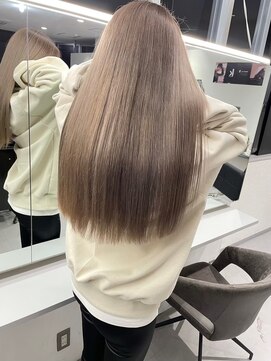 キング(K!ng) ハイライトカラーミルクティーベージュケアブリーチダブルカラー