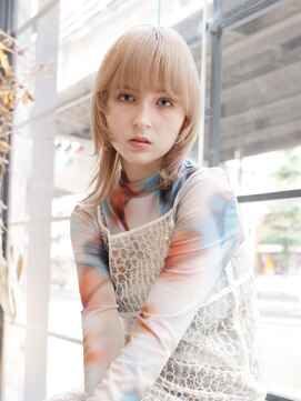 エムスラッシュ 表参道(M.SLASH) 外国人風/こなれハイトーン/小顔/ウルフカット/表参道