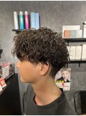 マッシュツイストスパイラル波巻きパーマ
