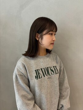 ジーナ 札幌(Zina) 美髪＊外ハネミディ＊オリーブグレージュ＊髪質改善【Zina札幌】