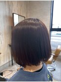 ふんわり軽やか大人のナチュラルブラウン/ボブ/艶感カラー