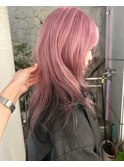 ピンクルーツカラーデザインカラーブロンドペールトーン