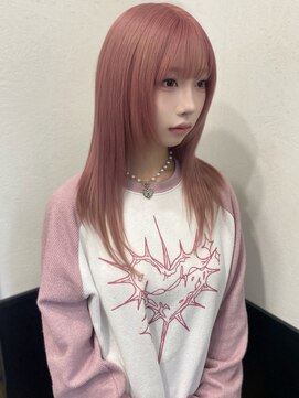 ラグナ(LAGUNA) 【ペールピンク/顔周りレイヤー/セミロング/ブリーチ】