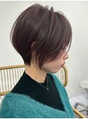 高崎髪質改善白髪ぼかしハイライトショートボブカット30代40代