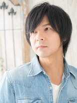 モッズヘアメン 札幌月寒店(mod's hair men) 爽やかアッシュブラック七三分け斜めバングショートr札幌月寒
