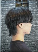 メンズウルフカット×ニュアンスカルマパーマ