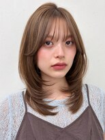 ラフ フロム ガーデン(Laf from GARDEN)&nbsp;くびれミディアム/レイヤー/顔周り/小顔/ベージュ/20代30代
