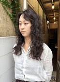 表参道コテ巻き風デジタルパーマロングゆるふわドライパーマ韓国