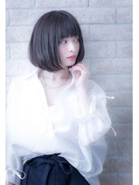 エルデ ナインズ ヘアー スタンド 川口店(elde 9's HAIR STAND)&nbsp;大人かわいいグレージュひし形シルエットエアリーボブ