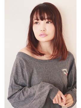 リブ(Live) コーラルピンクのネイティブなストレートヘア２【Live/久米川】