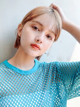 アイティーバイアルバム 八王子店(IT by ALBUM) ナチュラルボブ_マッシュショートフェザーバング_8713