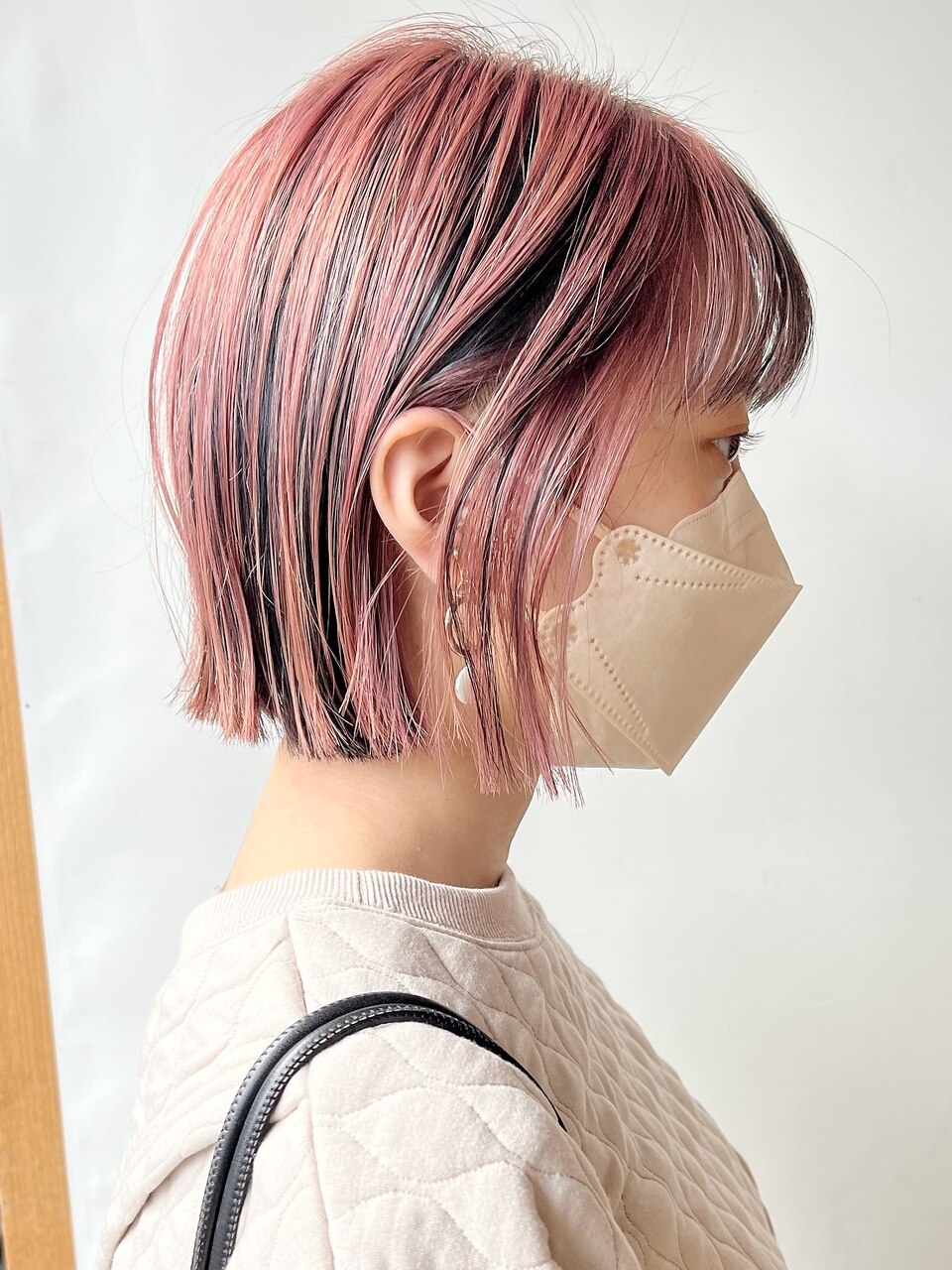 morio原宿】アウターカラー アンブレラカラー ピンクボブ：L173244534