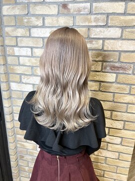 モナン 渋谷(Monan) 【飯田】韓国風ホワイトベージュ #渋谷 #前髪カット #韓国風