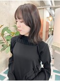 切りっぱなしボブ×顔まわりレイヤー