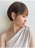 大人可愛い20代30代マッシュショートチョコレートカラーM0813
