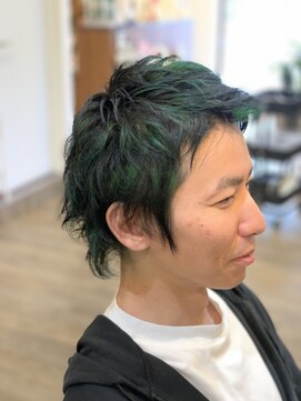 ハジー(Hajy) フルメッシュ×グリーン×メンズウルフ