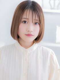 モッズヘア 越谷(mod's hair)&nbsp;ツヤ髪シルキーベージュ切りっぱなしボブディa越谷20代30代40代!