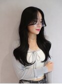 韓国ヘア/ワンホンヘア/くびれレイヤー/コリアンブラック/透明感
