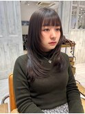 ロングレイヤー/シャギーレイヤー/ぱっつん前髪/髪質改善