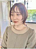 ショートウルフ/くびれショート/ブラウン/髪質改善