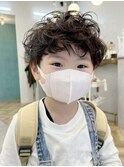 おしゃれキッズ☆マッシュフェザーパーマ◎ニュアンスデザイン