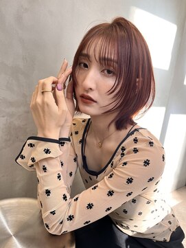 ロンドプロフィール 浦和(Lond profil) 顔まわりレイヤー外ハネ韓国風ヘア髪質改善浦和ボブ