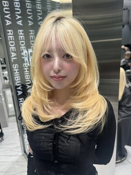 レディアル 渋谷(REDEAL) 韓国ヘア/ブリーチ/暖色カラー/ワンホン【レイヤー/渋谷】