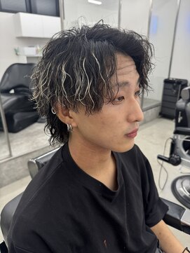 ロンド ローガン 名駅(Lond LOGAN) ホワイトメッシュハイライト×ツイストスパイラルパーマ 14