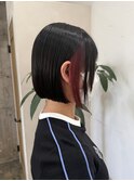 大人ボブレイヤーカットアッシュカラーダブルカラーおしゃれ女子