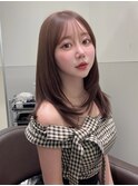 髪質改善ミディアムレイヤーカットシースルー前髪
